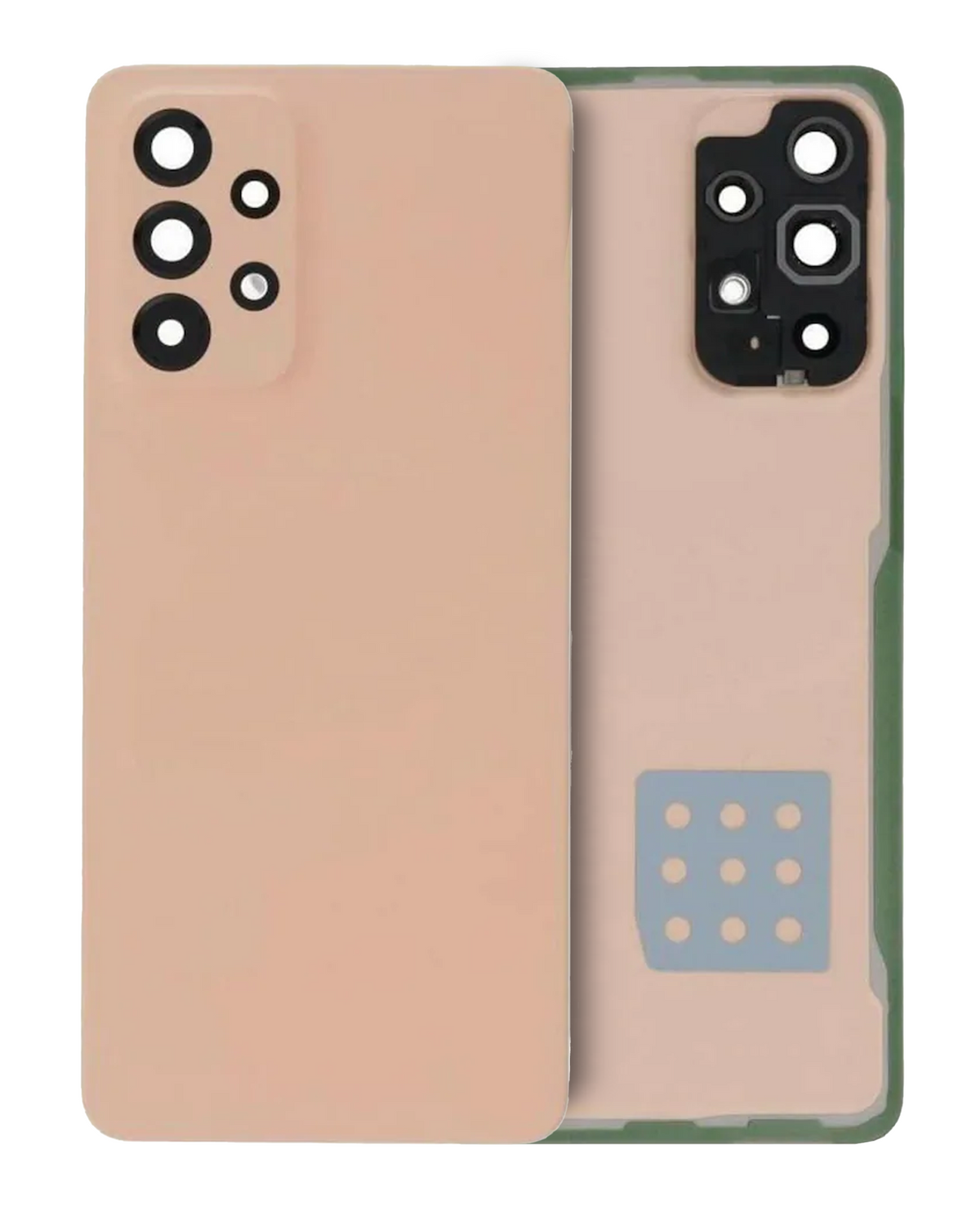 Back Cover Glass With Camera Lens Compatible For Samsung Galaxy A33 5G (A336 / 2022) (Service Pack) (Peach)
