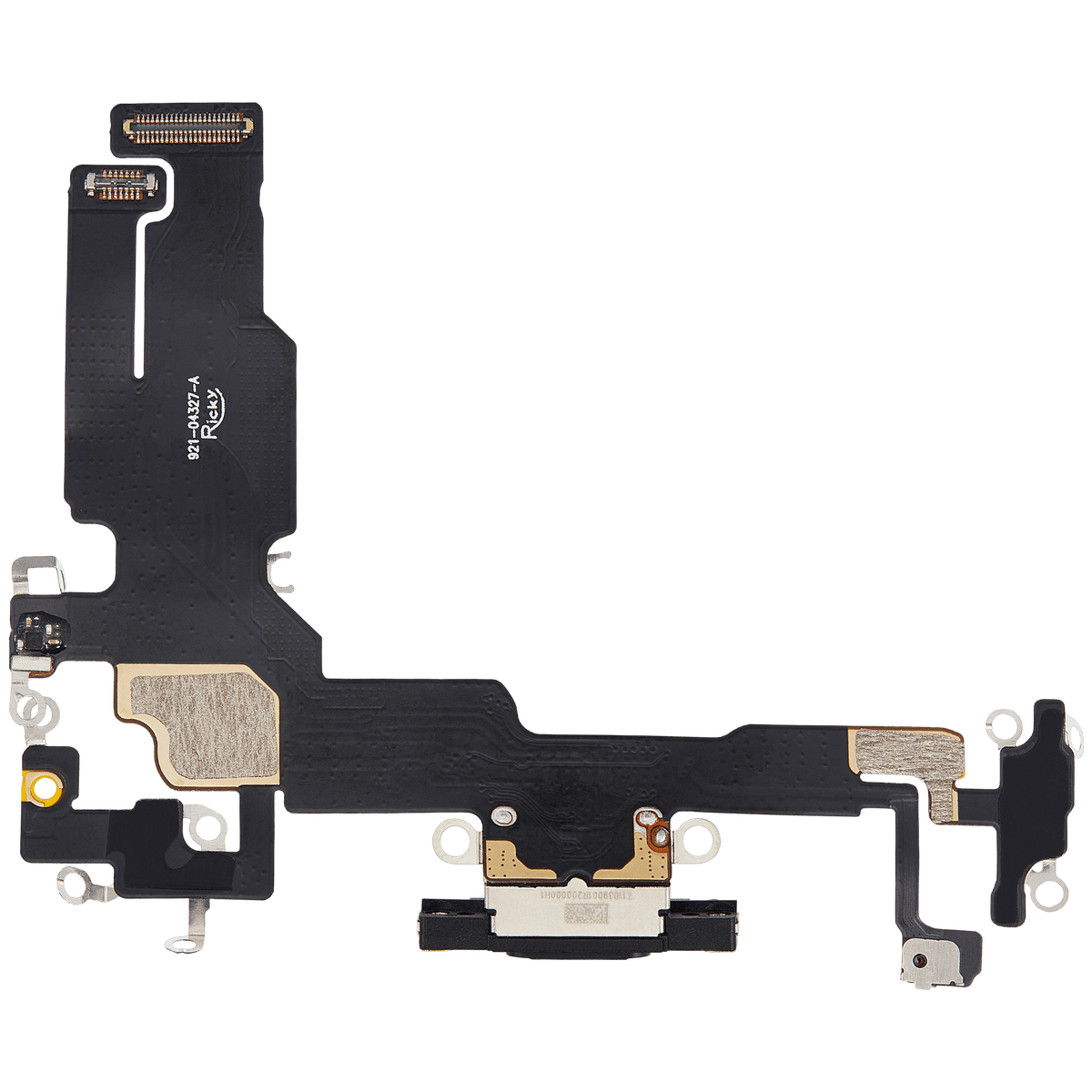 Charging Port Flex Cable Compatible For iPhone 15 (Aftermarket Plus) (Black)