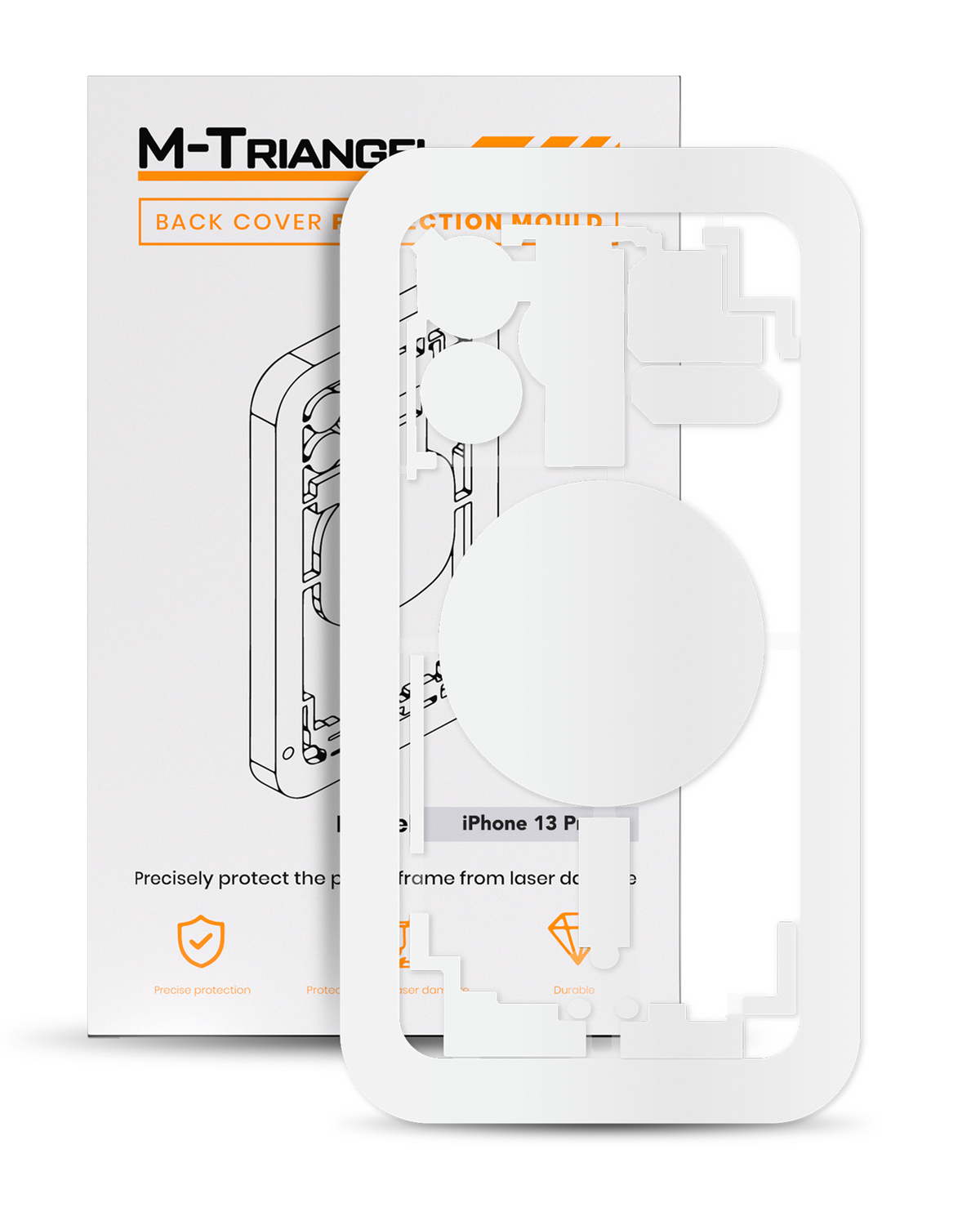 Laser Machine Protection Mold Compatible For iPhone 13 Pro (M-Triangel)