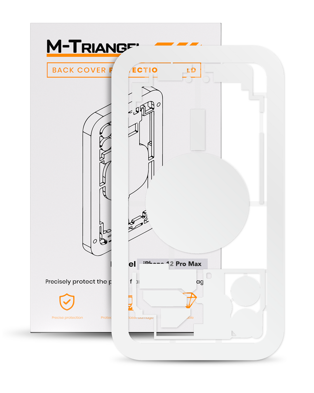 Laser Machine Protection Mold Compatible For iPhone 12 Pro Max (M-Triangel)