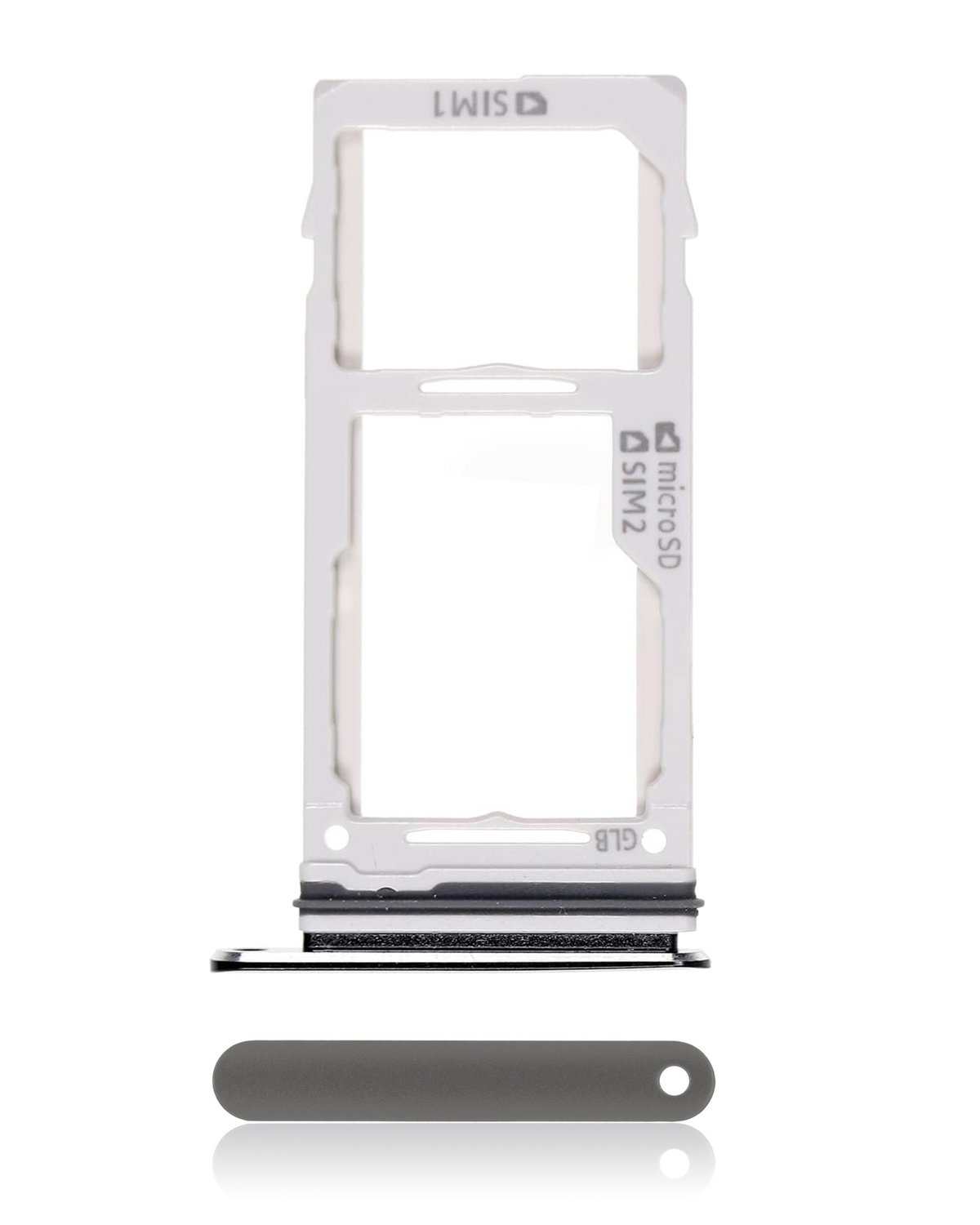 Dual Sim Drawer Replacement Compatible For Samsung Galaxy S9 / S9 Plus (Titanium Gray)