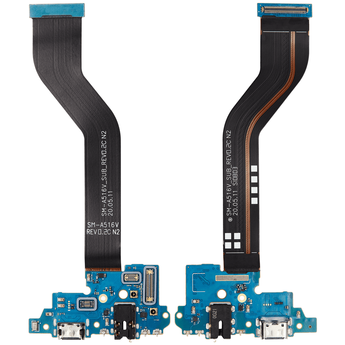 Charging Port Flex With Headphone Jack Replacement Compatible For Samsung Galaxy A51 5G UW (A516 / 2020) (A516V) (Verizon Version) (Premium)