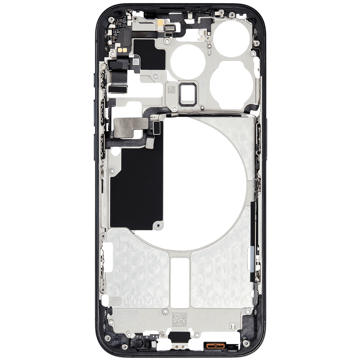 Mid-Frame Housing With Power And Volume Button Compatible For iPhone 15 Pro (International Version) (Used OEM Pull: Grade A) (Blue Titanium)