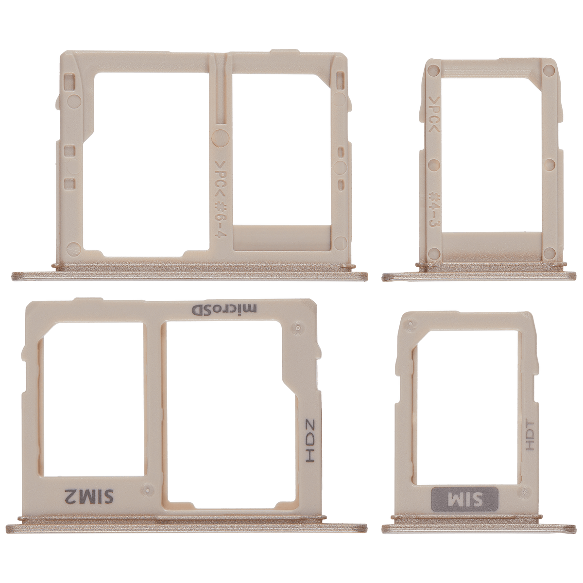 Replacement Sim Card Tray Compatible For Samsung Galaxy A6 (A600 / 2018) / A6 Plus (A605 / 2018) (Gold)