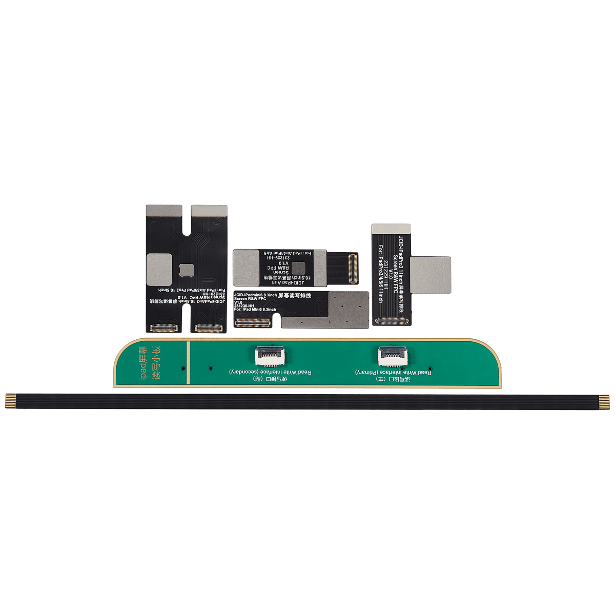 iPad Screen Repair Adaptor (Standard Packaged With 4 R&W FPCs and 1 Extension FPC) (JCID V1S Pro /V1SE)