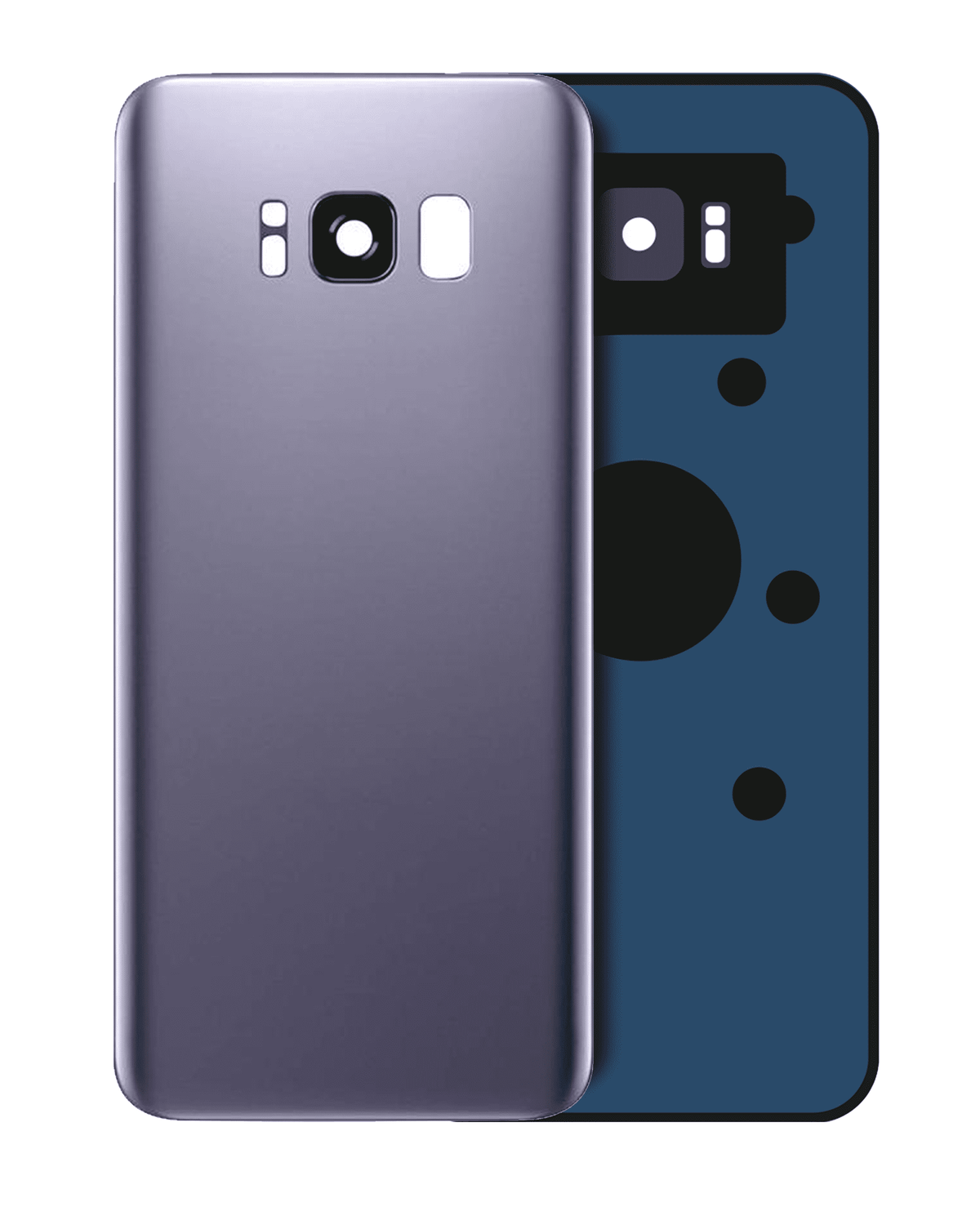 Back Cover Glass With Camera Lens Replacement Compatible For Samsung Galaxy S8 (Service Pack) (Orchid Gray)