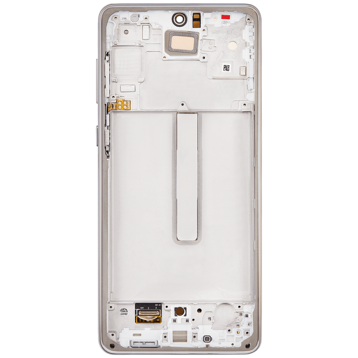 Replacement OLED Assembly With Frame Compatible For Samsung Galaxy A73 (A735 / 2022) (Refurbished) (White)