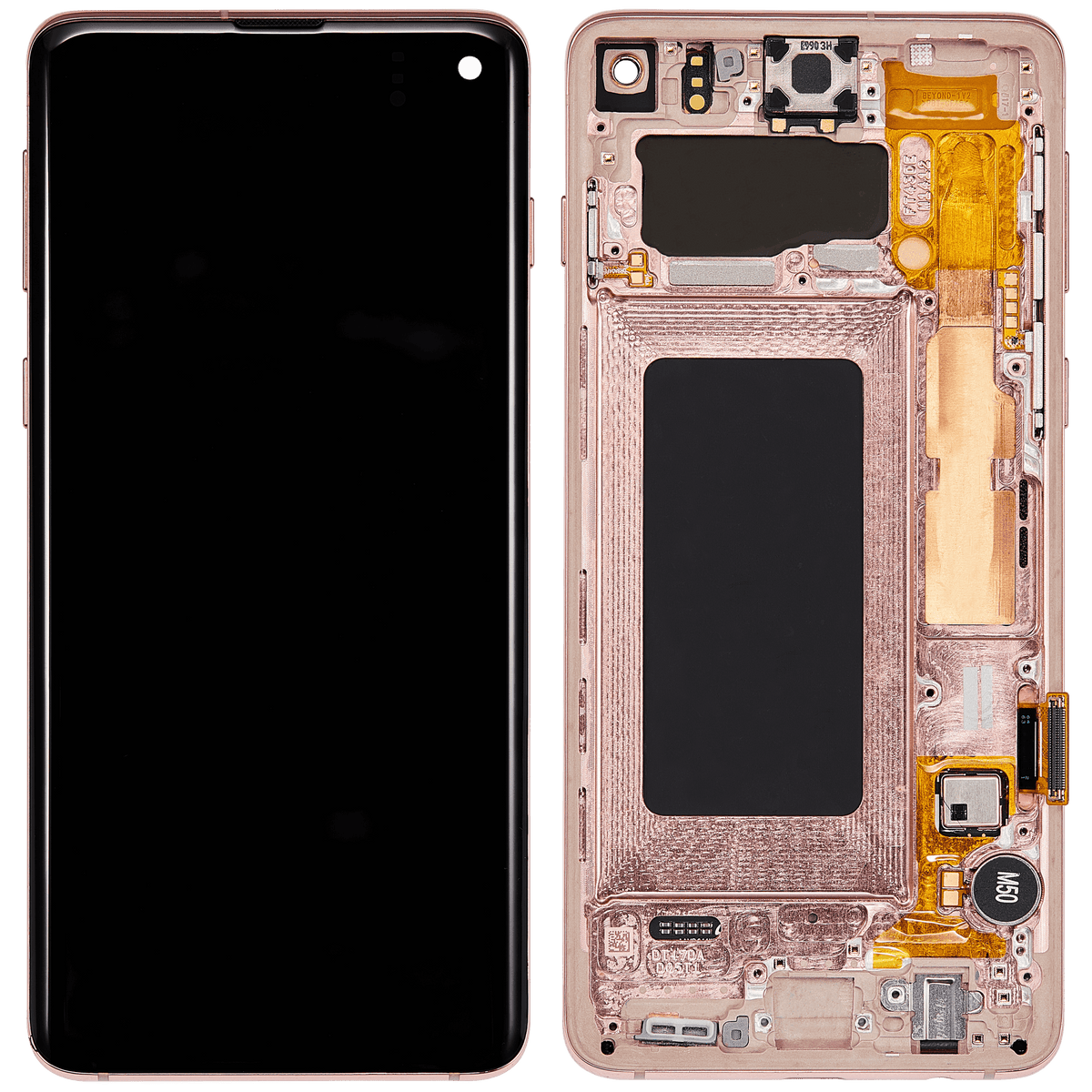 Replacement OLED Assembly With Frame Compatible For Samsung Galaxy S10 (Refurbished) (Flamingo Pink)
