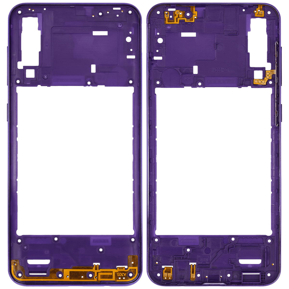 Mid-Frame Housing Compatible For Samsung Galaxy A30s (A307 / 2019) (Vemake) (Prism Crush Violet)
