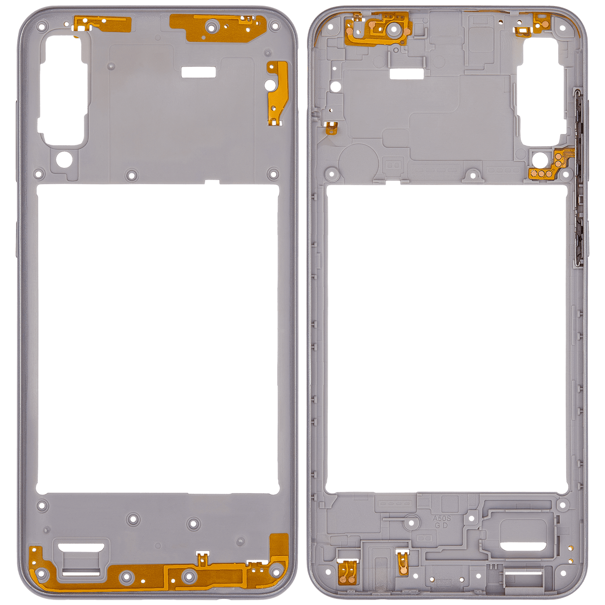 Mid-Frame Housing Compatible For Samsung Galaxy A50s (A507 / 2019) (Aftermarket Plus) (Prism Crush White)