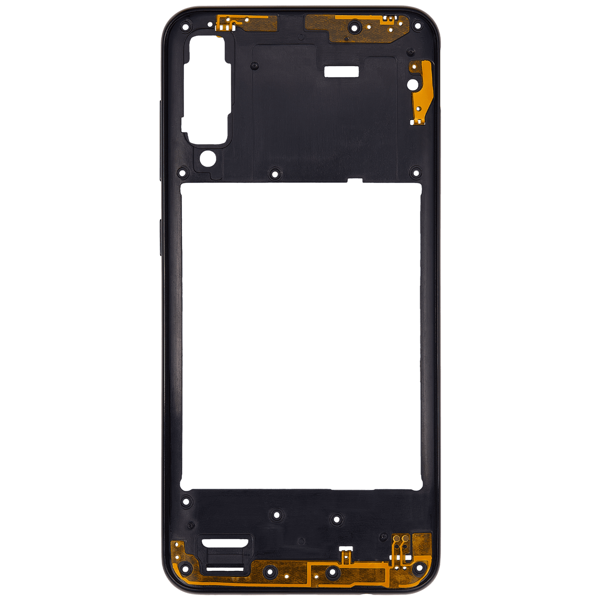 Mid-Frame Housing Compatible For Samsung Galaxy A50s (A507 / 2019) (Vemake) (Prism Crush Black)