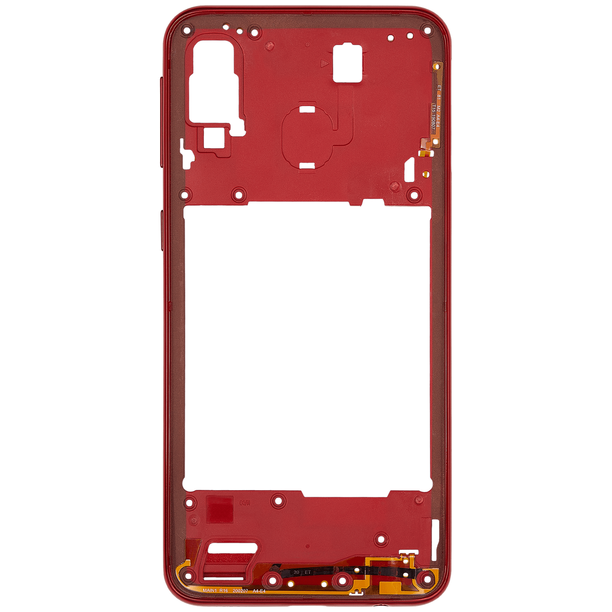 Mid-Frame Housing Compatible For Samsung Galaxy A40 (A405 / 2019) (Vemake) (Coral)