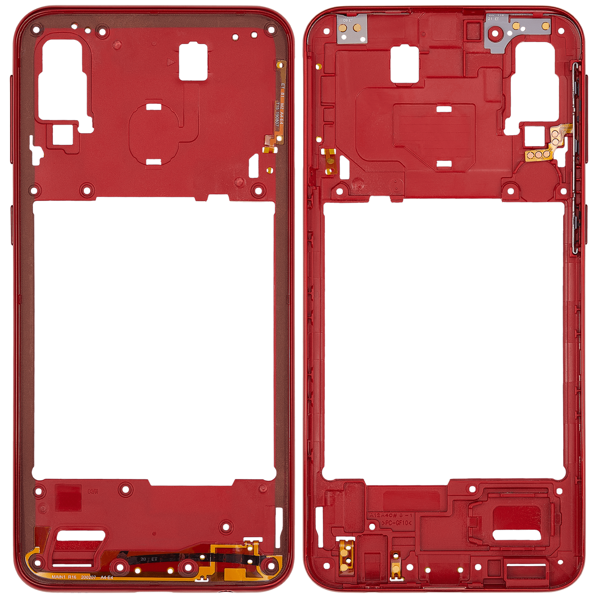 Mid-Frame Housing Compatible For Samsung Galaxy A40 (A405 / 2019) (Vemake) (Coral)
