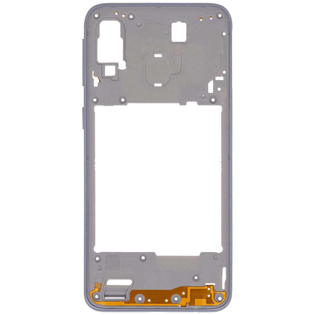 Mid-Frame Housing Compatible For Samsung Galaxy A40 (A405 / 2019) (Aftermarket Plus) (White)