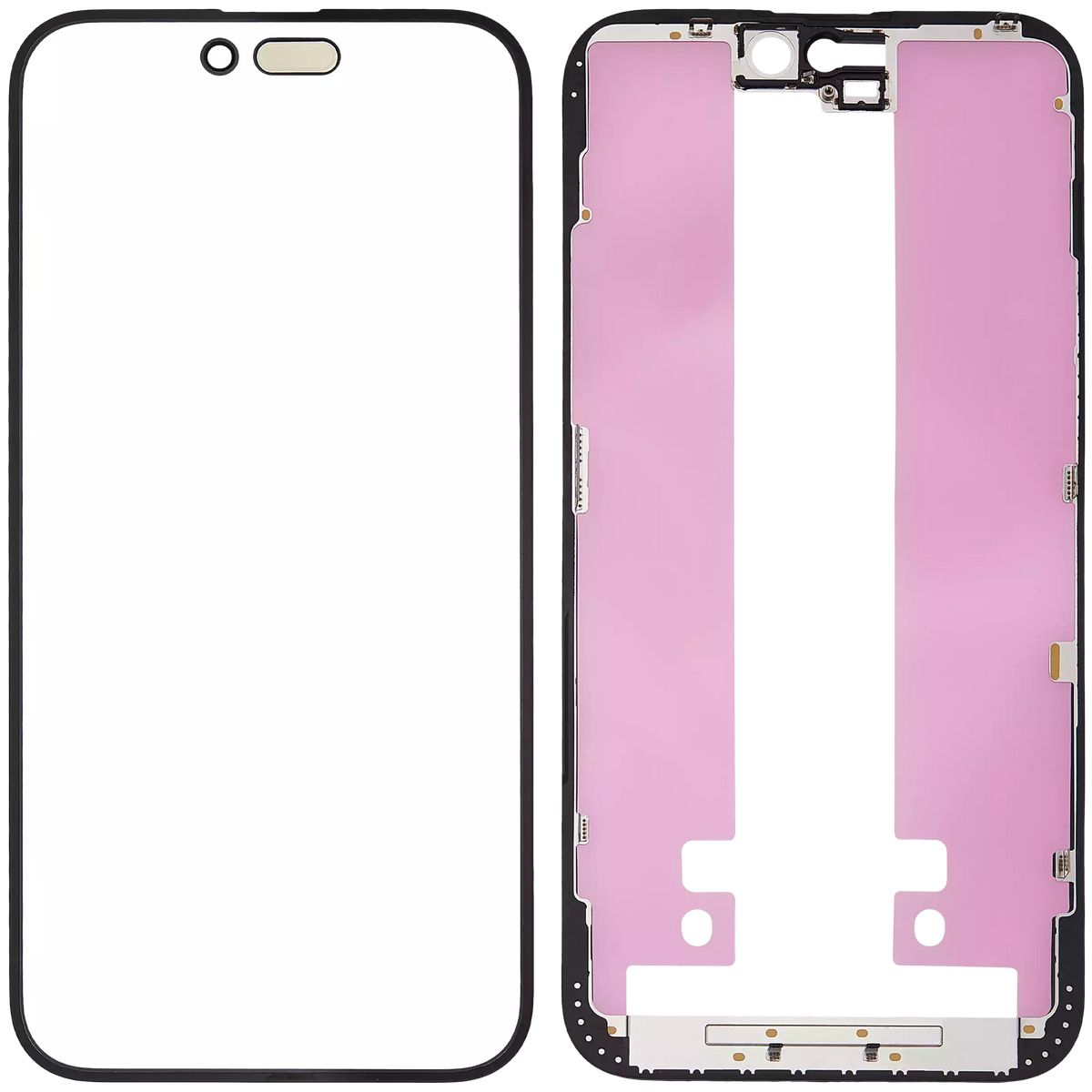 3 in 1 (Glass With OCA Pre-Installed + Frame) Compatible For iPhone 15 Plus (OCA Master)