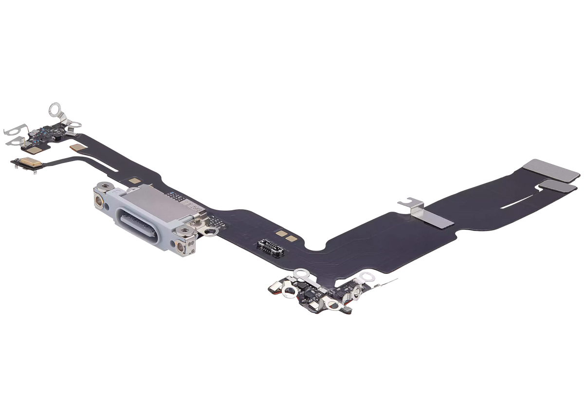 Charging Port Flex Cable Compatible For iPhone 15 Plus (Aftermarket Plus) (Blue)