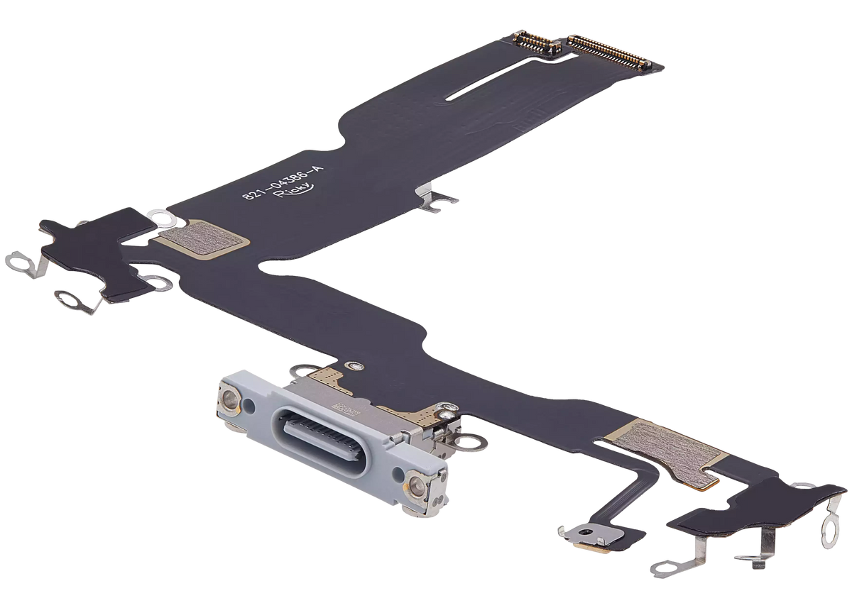 Charging Port Flex Cable Compatible For iPhone 15 Plus (Aftermarket Plus) (Blue)