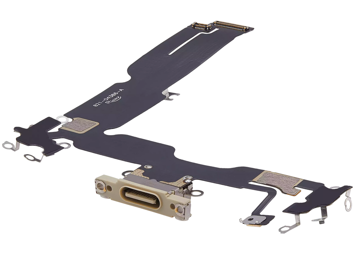 Charging Port Flex Cable Compatible For iPhone 15 Plus (Aftermarket Plus) (Yellow)