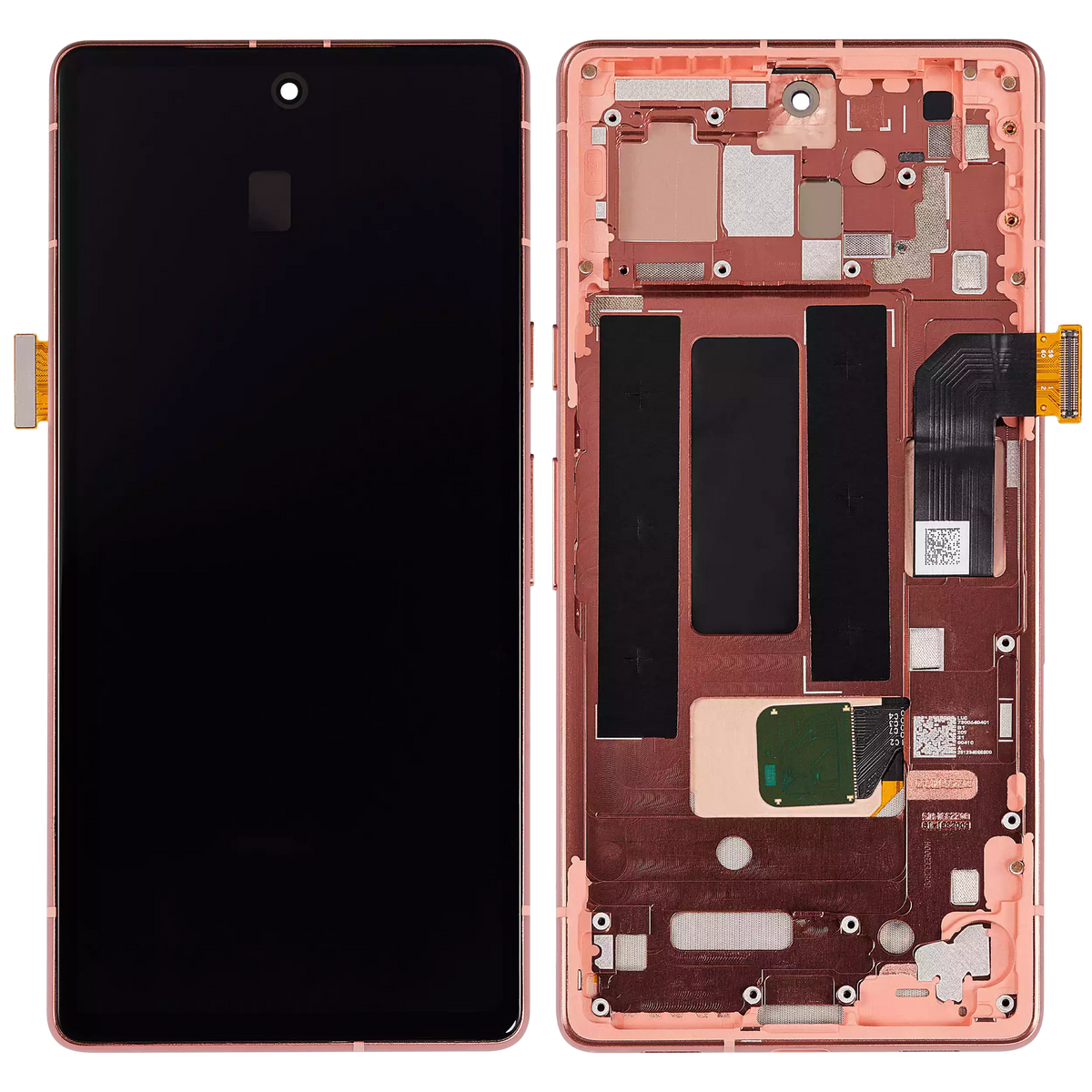 OLED Assembly With Frame Replacement (With Finger Print Scanner) Compatible For Google Pixel 7a 5G (Refurbished) (Coral)