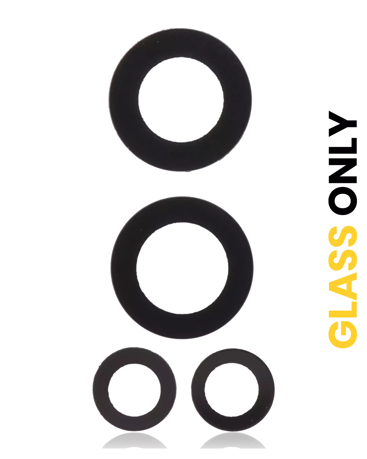 Replacement Back Camera Lens (Glass Only) With Adhesive Compatible For OnePlus 9R (3 Piece Set)