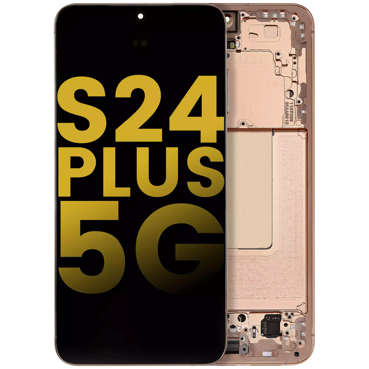 OLED Assembly With Frame Compatible For Samsung Galaxy S24 Plus 5G (US & International Version) (Refurbished) (Sandstone Orange)