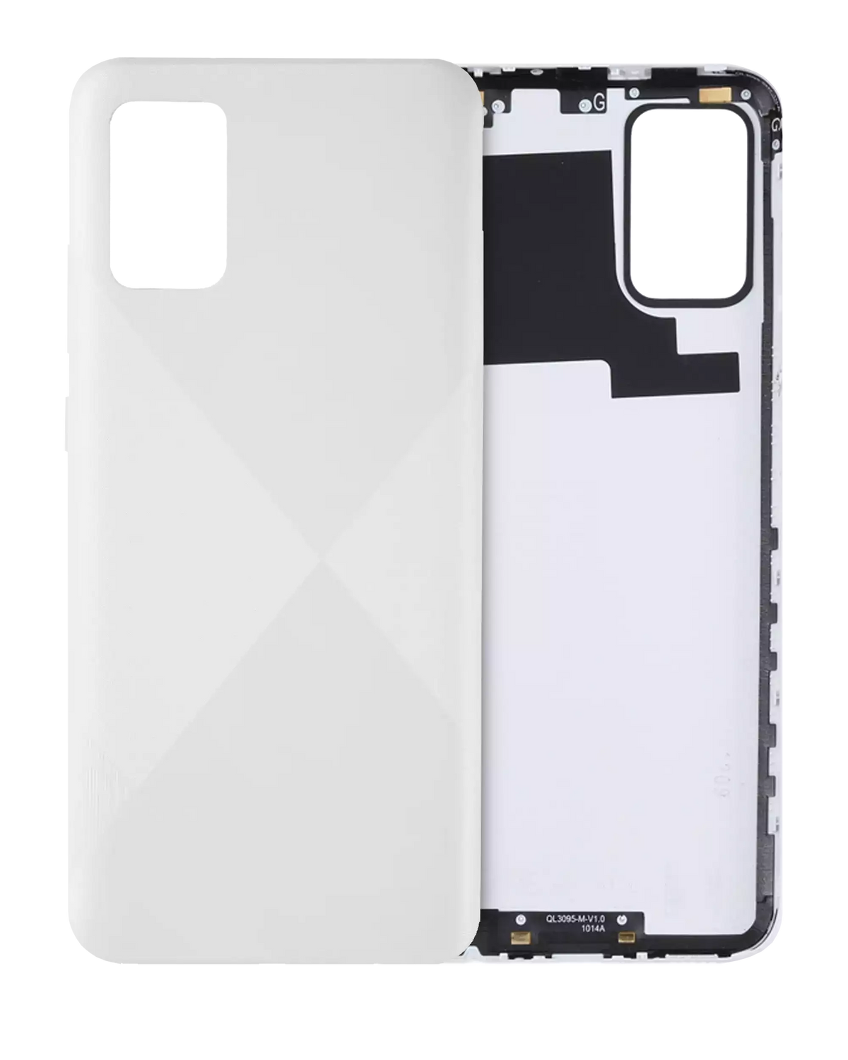 Back Cover Glass Compatible For Samsung Galaxy A02S (A025 / 2020) (Service Pack) (White)