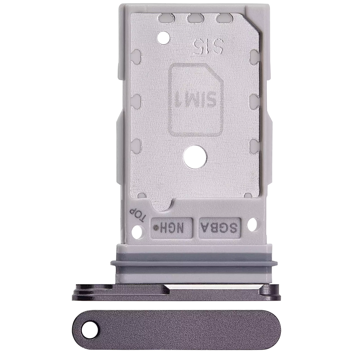 Dual Sim Card Tray Compatible For Samsung Galaxy S24 FE 5G Replacement (Premium) (Graphite)