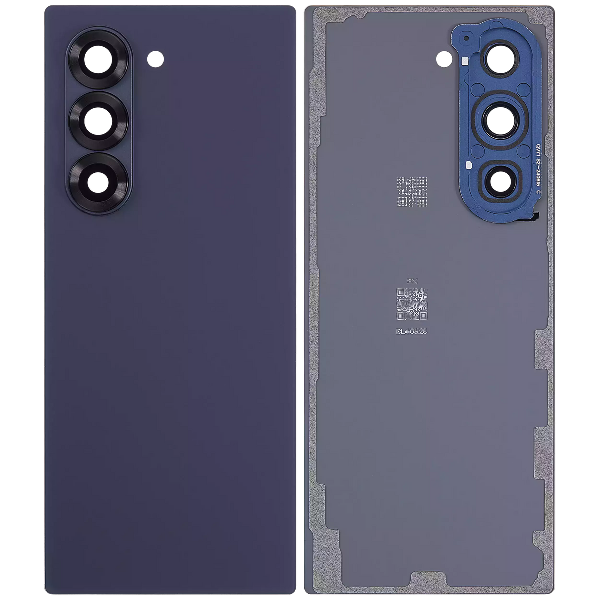 Back Cover Glass With Camera Lens Compatible For Samsung Galaxy Z Fold 6 5G (Aftermarket Plus) (Navy)