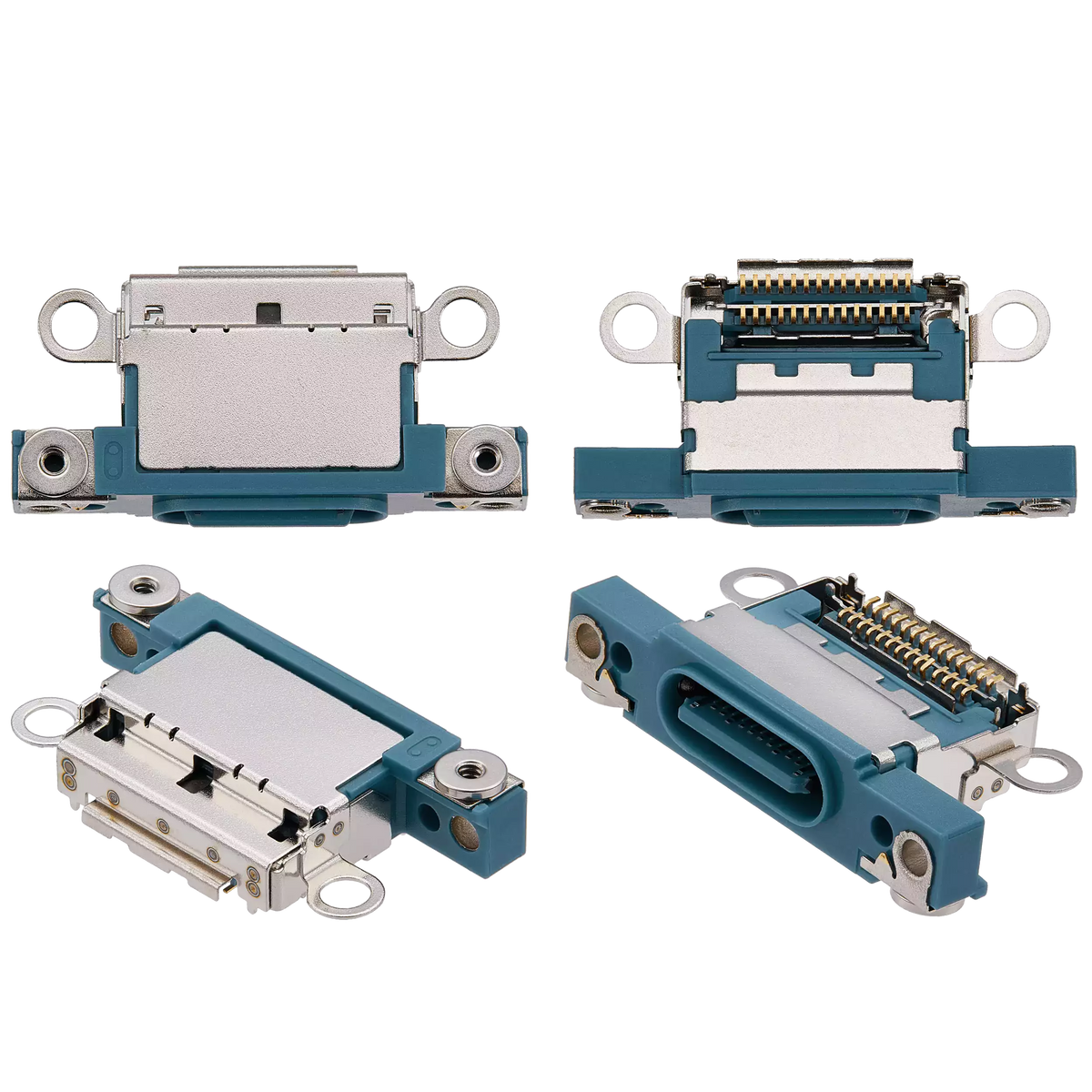 Charging Port Only Compatible For iPhone 16 / 16 Plus (Teal) (10 Pack)