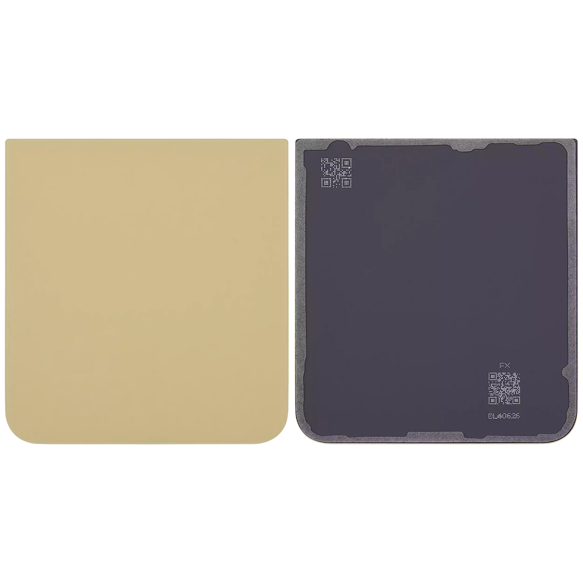 Back Cover Glass Compatible For Samsung Galaxy Z Flip 6 5G Replacement (Vemake) (Yellow)