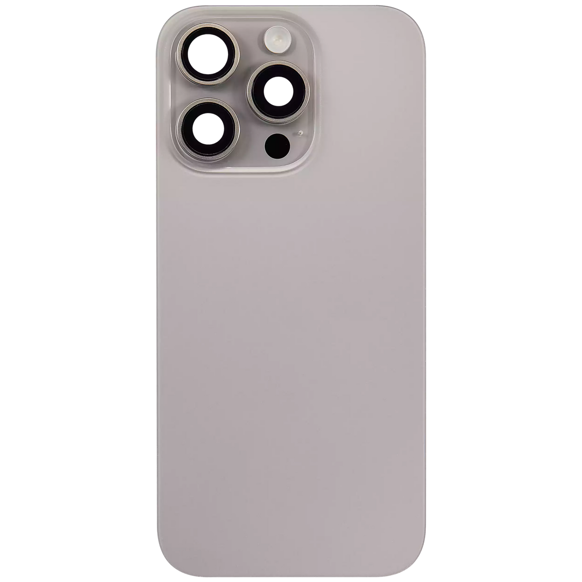 Back Glass With Steel Plate With Wireless NFC Charging MagSafe Magnet & Flashlight Flex Compatible For iPhone 16 Pro (Used OEM Pull: Grade A) (Natural Titanium)