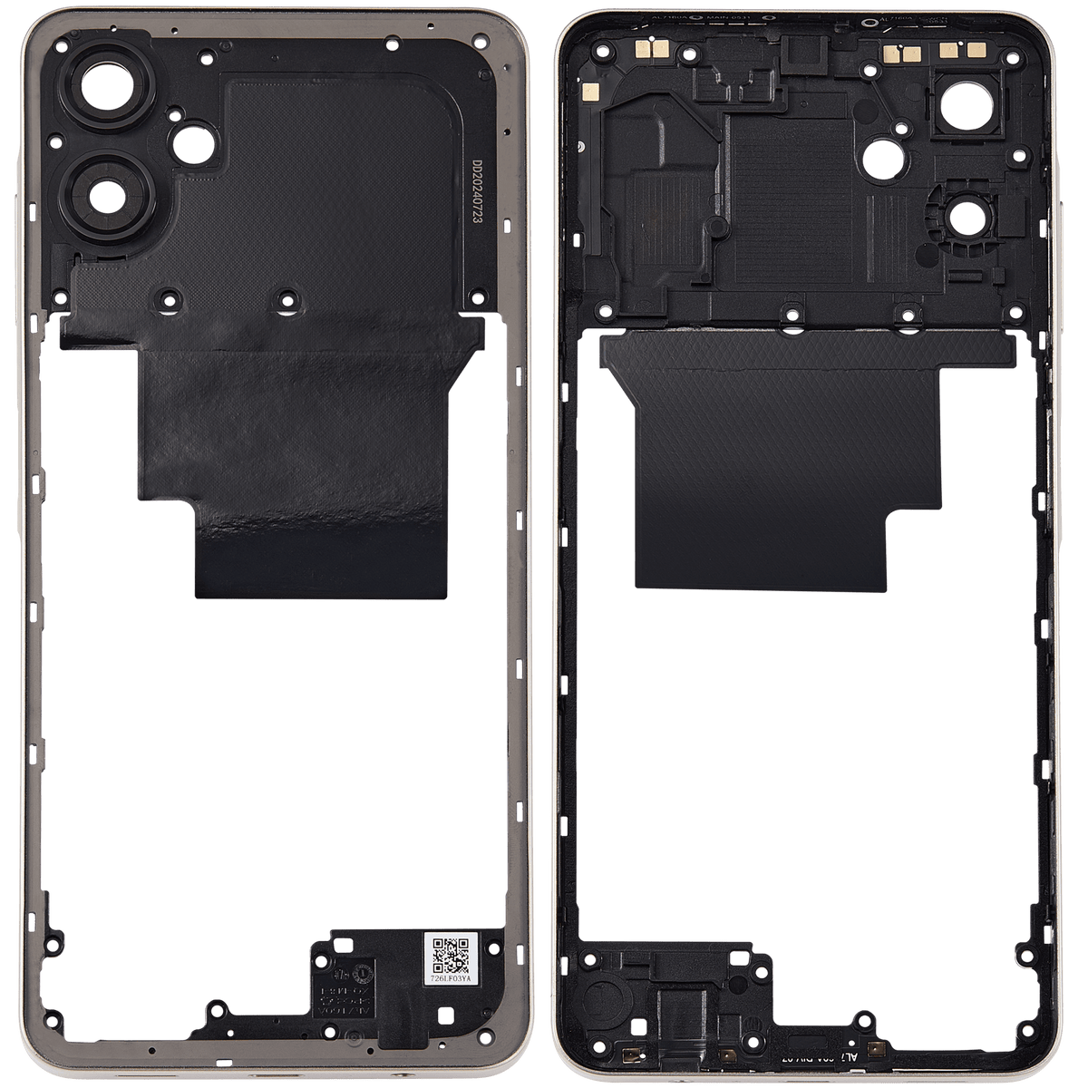 Mid-Frame Housing Compatible For Samsung Galaxy A06 (A065 / 2024) (Gold)