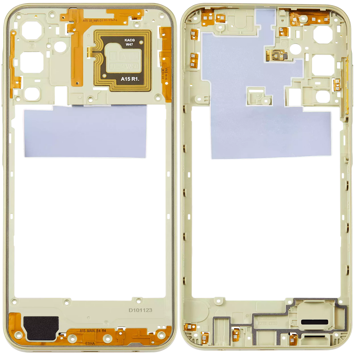 Mid-Frame Housing Compatible For Samsung Galaxy A15 (A155 / 2023) (Personality Yellow)