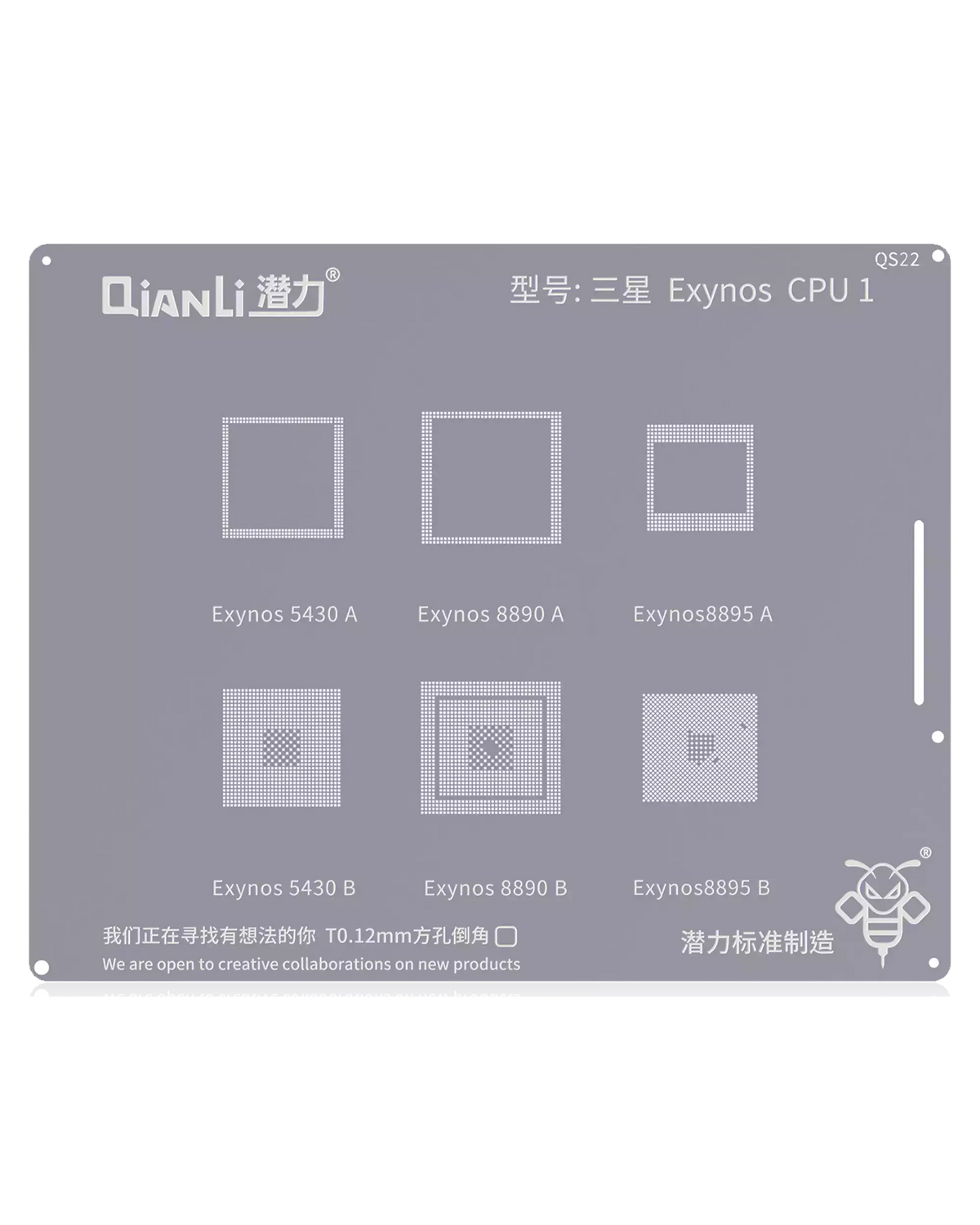 Bumblebee Stencil (QS22) Samsung Exynos CPU1 (Qianli) 5430A / B 8890A / B 8895A / B