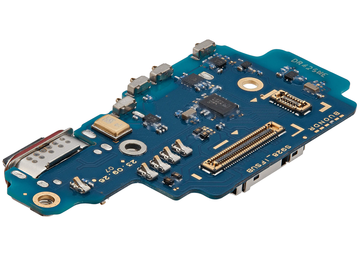 Charging Port Board With Sim Card Reader Compatible For Samsung Galaxy S24 Ultra 5G (S9280) (Dual Card Version) (Premium)