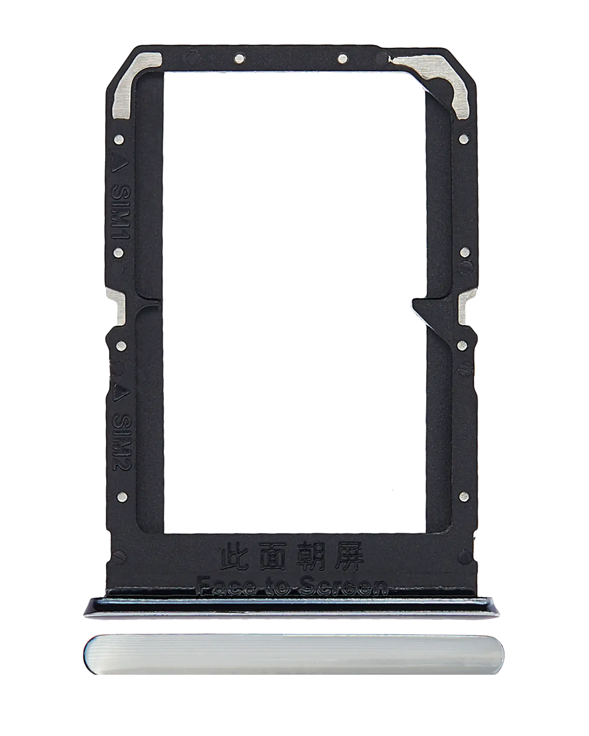 Replacement Dual Sim Card Tray Compatible For OnePlus Nord CE 5G (Silver Ray)