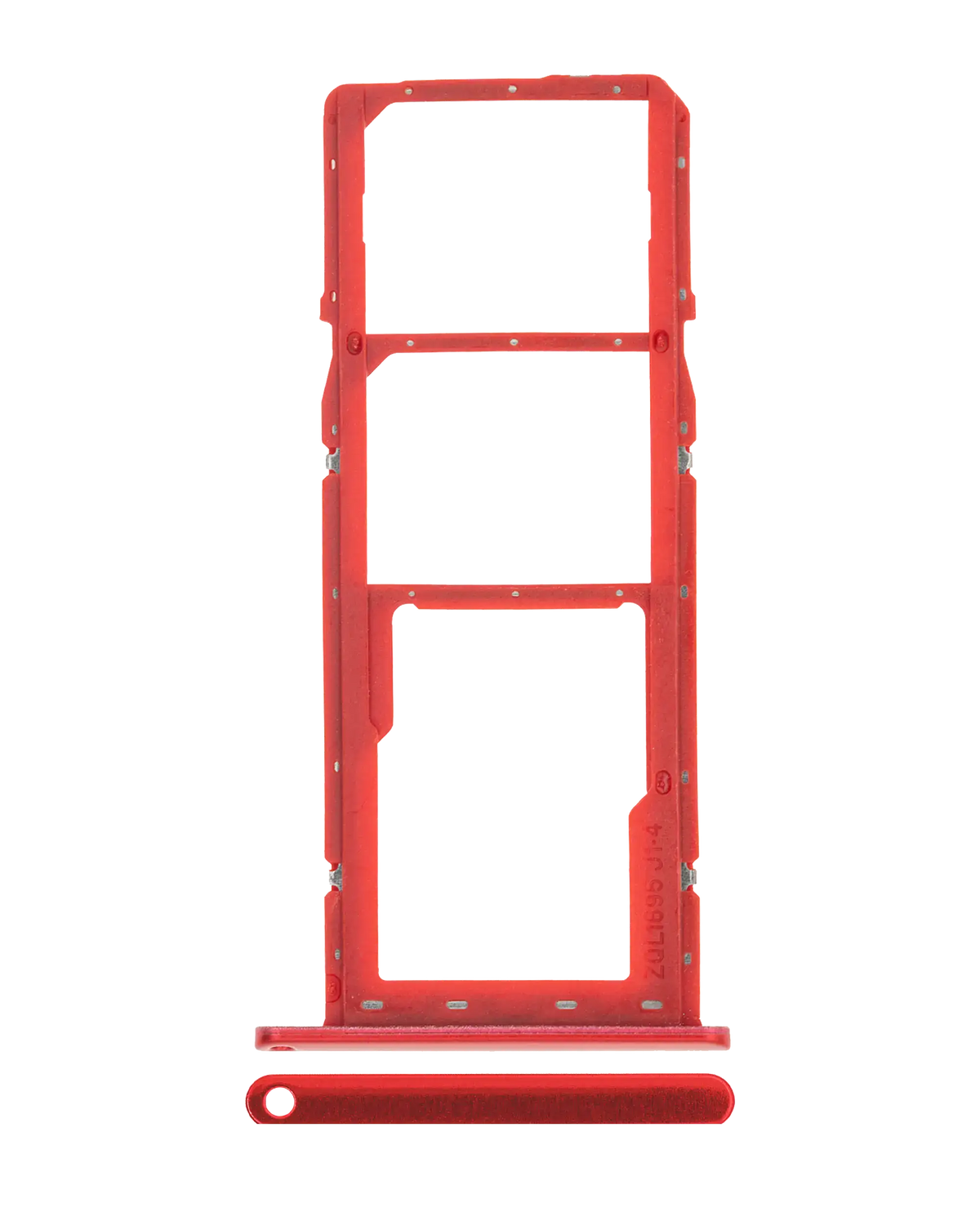 Dual Sim Card Tray Compatible For Samsung Galaxy A01 (A015 / 2020) (Red)