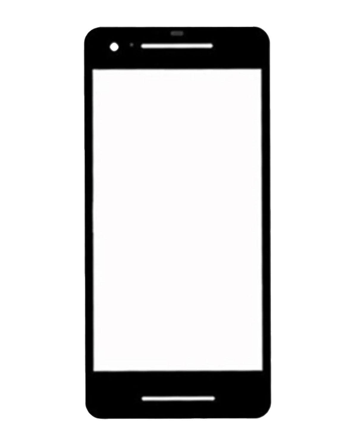 Front Glass Compatible For Google Pixel 2 Replacement (Black)