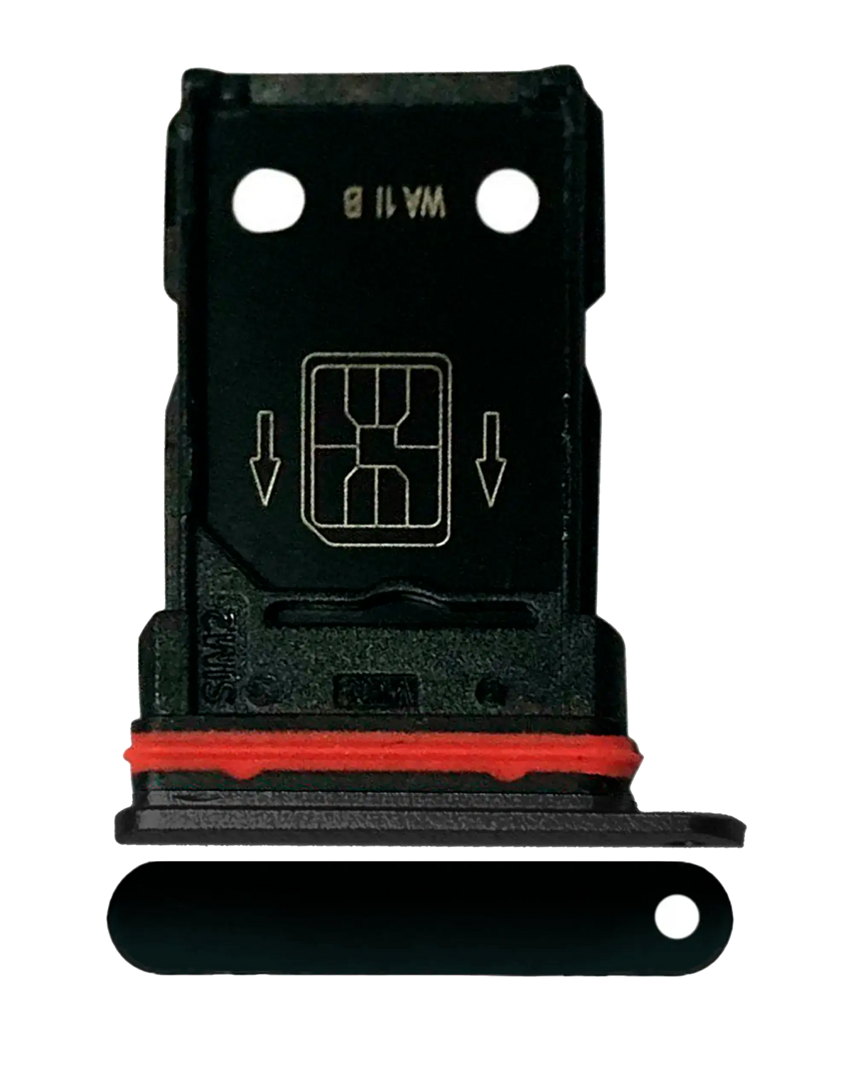 Dual Sim Card Tray Compatible For OnePlus 8 Replacement (Onyx Black)
