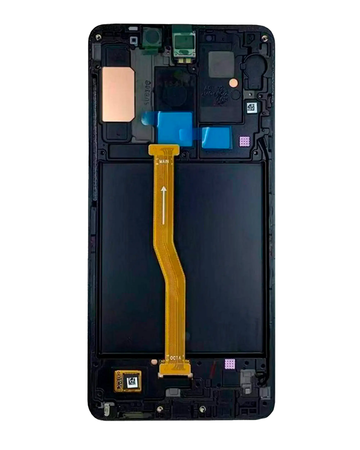 Replacement OLED Assembly With Frame Compatible For Samsung Galaxy A9 (A920 / 2018) (Used OEM Pull: Grade B/C) (Black)