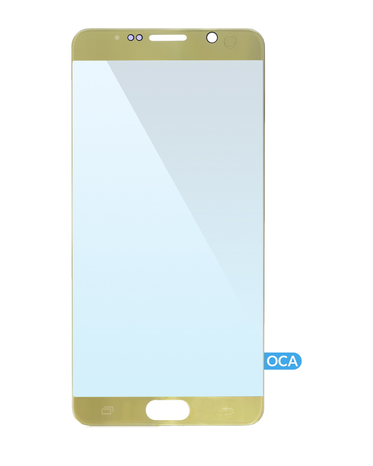 Front Glass With OCA Pre-Installed Compatible For Samsung Galaxy Note 5 Replacement (Gold)
