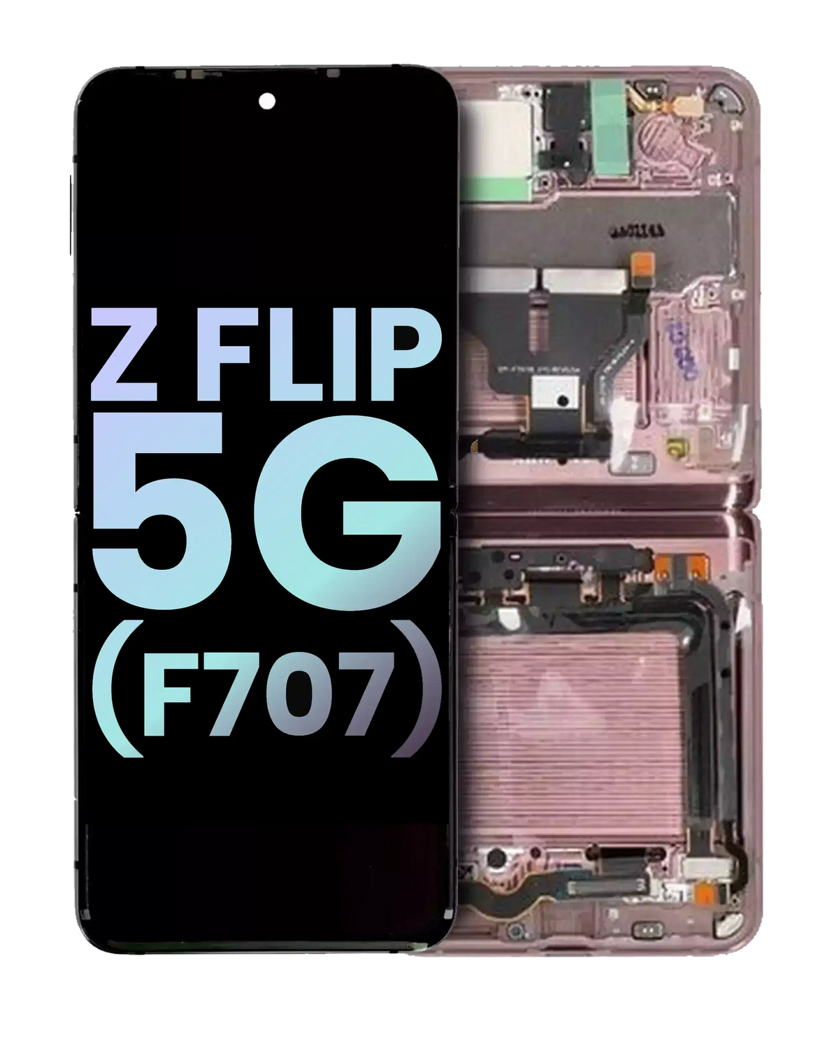 Inner OLED Assembly With Frame Compatible For Samsung Galaxy Z Flip 5G Replacement (F707) (Service Pack) (Mystic Bronze)