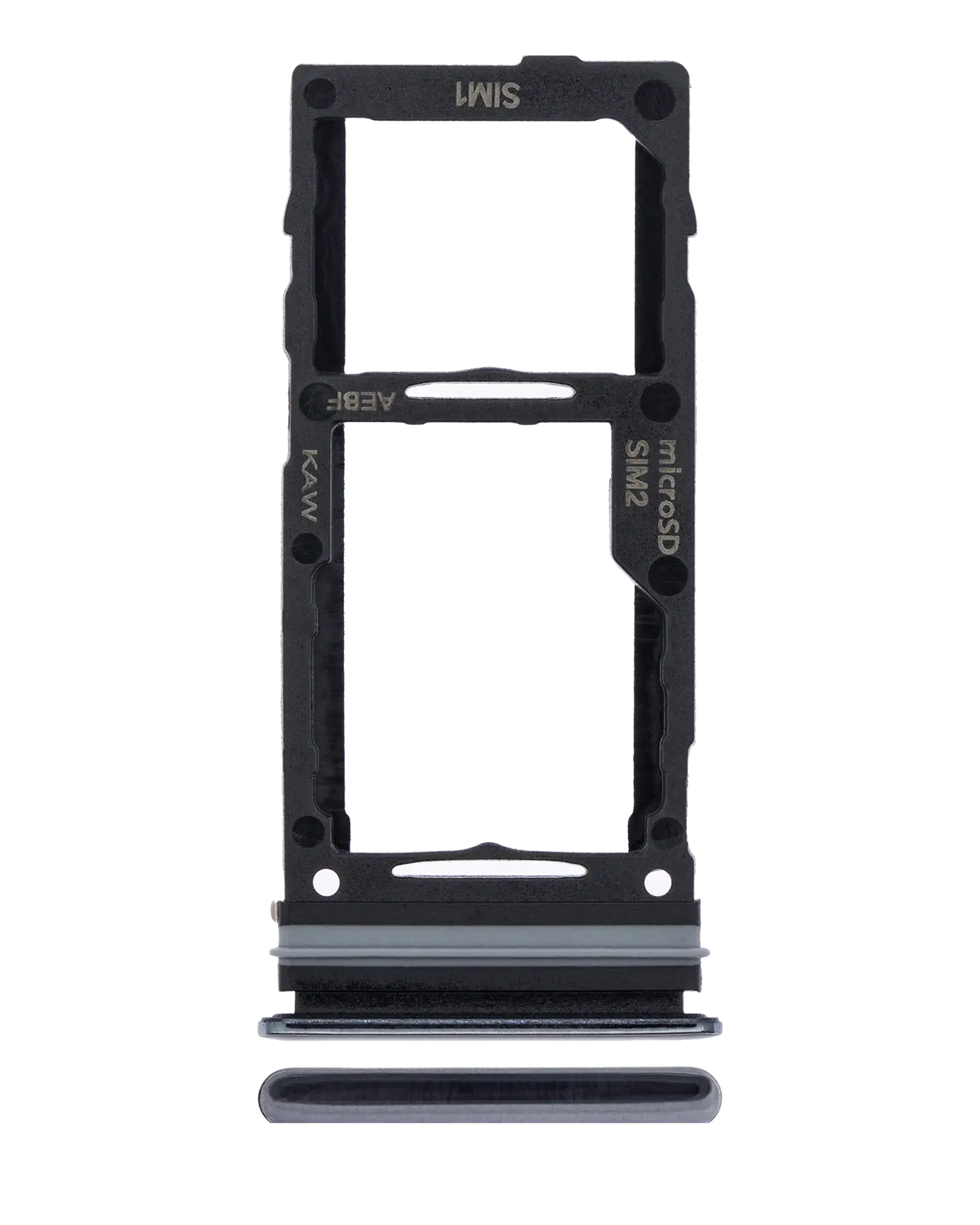 Dual Sim Card Tray Replacement Compatible For Samsung Galaxy A72 (A725 / 2021) (Awesome Black)