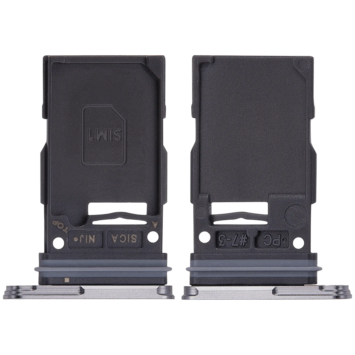 Single Sim Card Tray Replacement Compatible For Samsung Galaxy S25 / S25 Plus (Premium) (Silver Shadow)