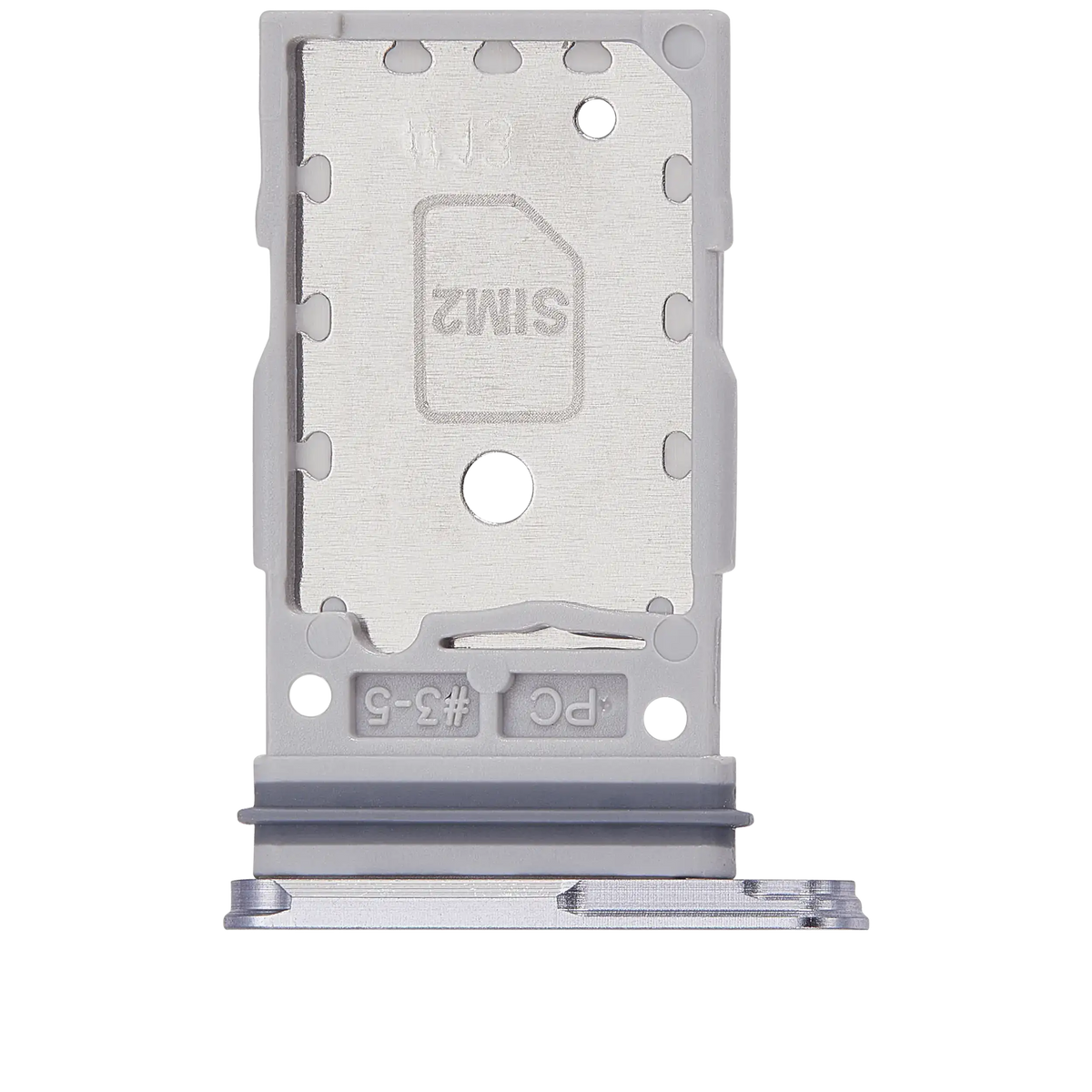 Dual Sim Card Tray Replacement Compatible For Samsung Galaxy S25 / S25 Plus (Premium) (Silver Shadow)