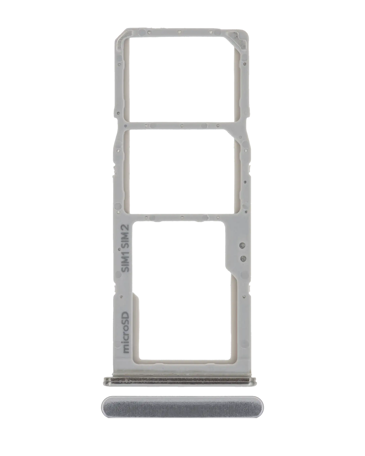 Dual Sim Card Tray Replacement Compatible For Samsung Galaxy A70 (A705 / 2019) (Silver)