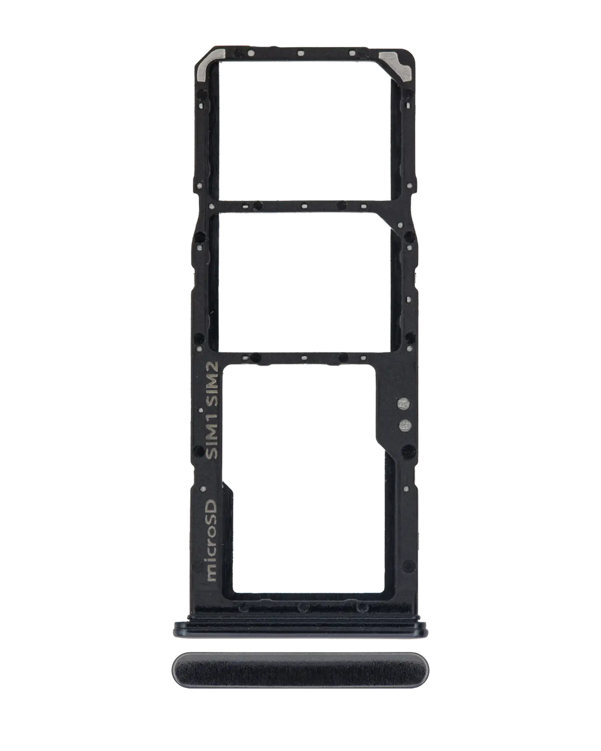 Replacement Dual Sim Card Tray Compatible For Samsung Galaxy A70 (A705 / 2019) (Black)