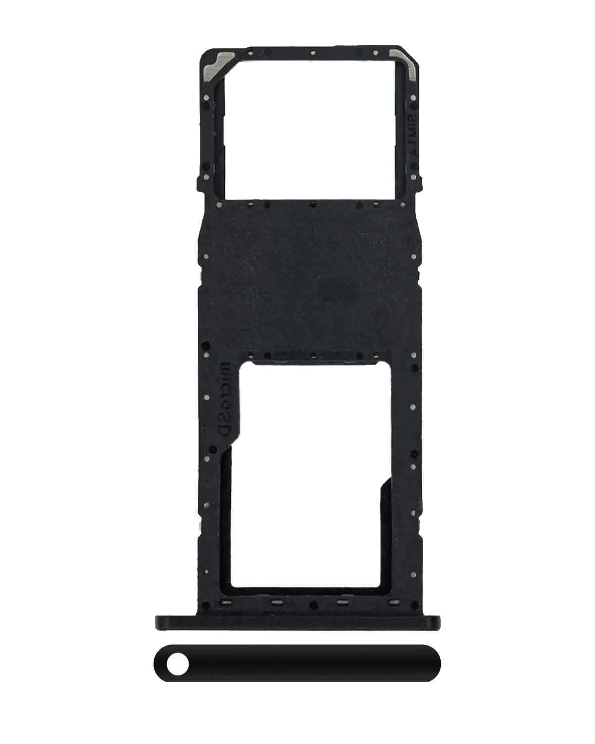 Single Sim Card Tray Compatible For Samsung Galaxy A11 (A115 / 2020) (Black)