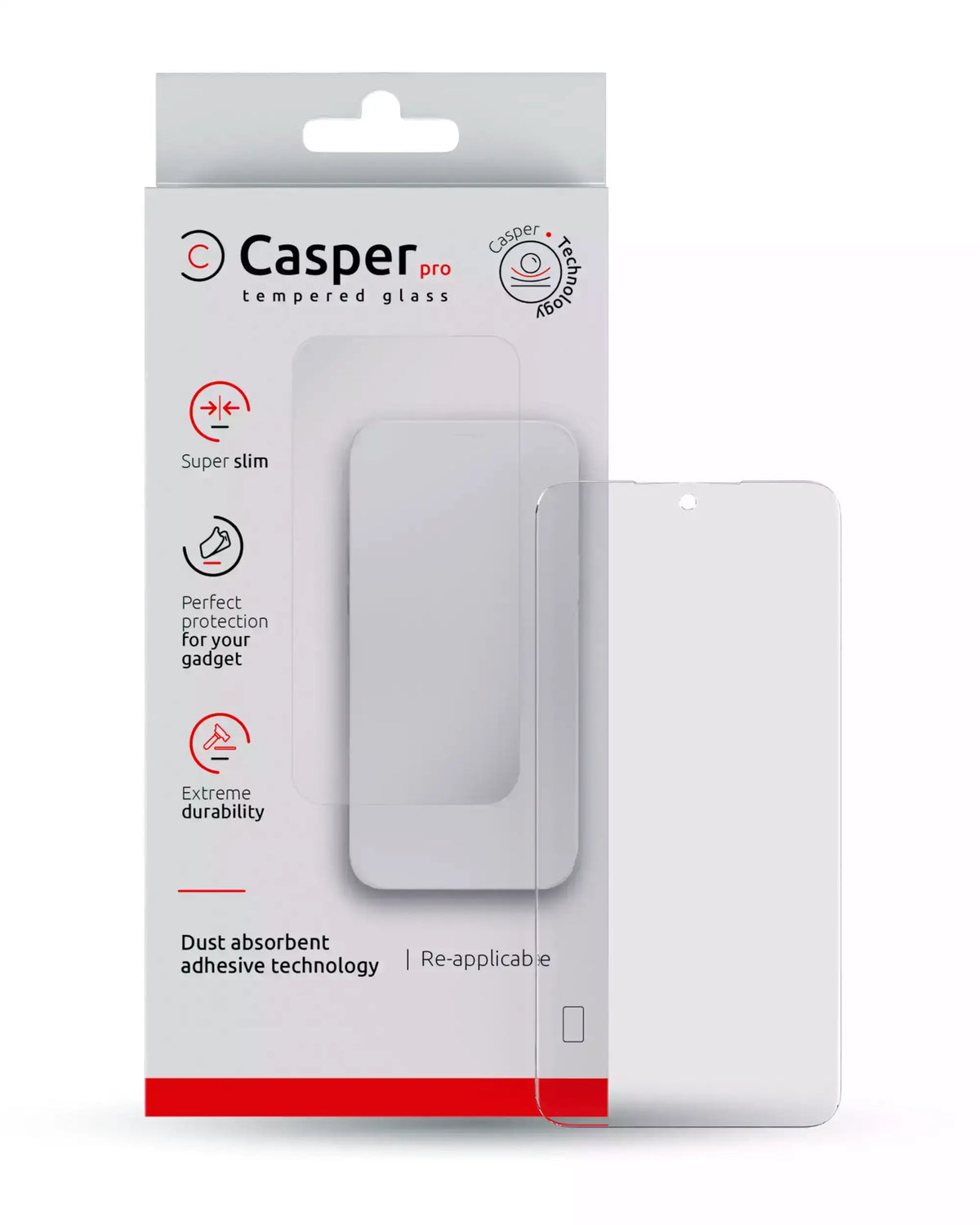 Casper Pro Tempered Glass Replacement Compatible For Samsung Galaxy A51 4G (A515 / 2019) / A51 5G (A516 / 2020) (Retail Pack) (Clear)