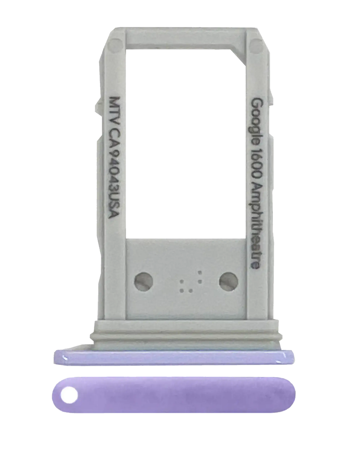 Repacement Sim Card Tray Compatible For Google Pixel 3a (Genuine OEM) (Purple)